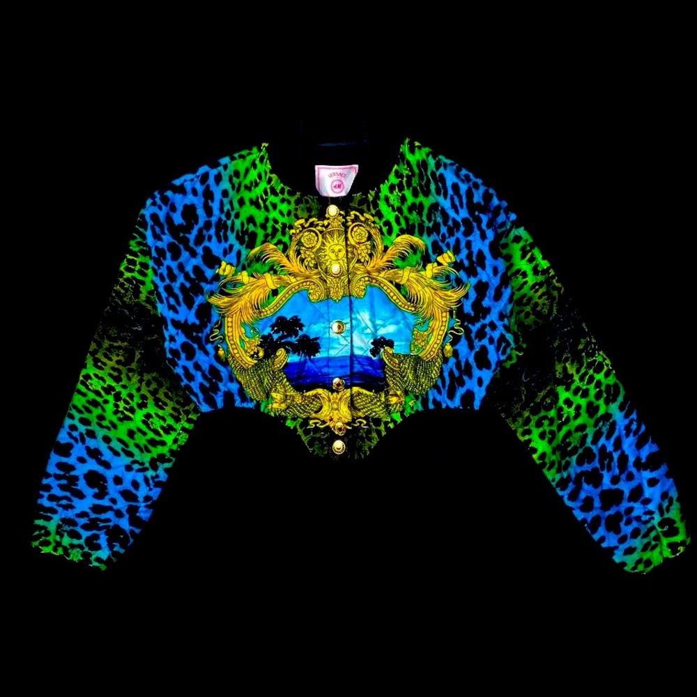 Brand New Versace H&M Jacket complete w/ original velvet hanger & garment bag.